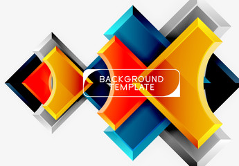 Geometrical 3d shapes background