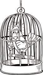 The bird in the cage