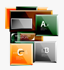 Abstract square composition for background, banner or logo