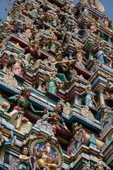 Kuala Lumpur : 16 febrary 2015 :  The Kuala Lumpur Malaysia - Sri Maha Mariamman Temple Dhevasthanam, Hindu temple in Chinatown.