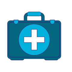 Medical first adis suitcase symbol blue lines