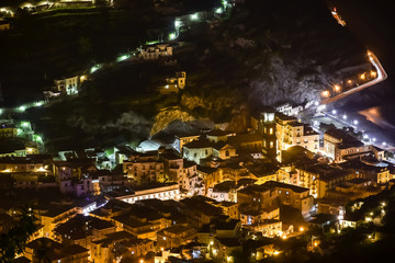 Night lights of Amalfi coast