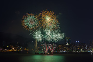 Macau, China, 25th September 2018. 29th Macao International Fireworks Display Contest, theme A Sparkling Mid-Autumn Night, Germany Team.