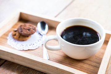 Hot americano coffee