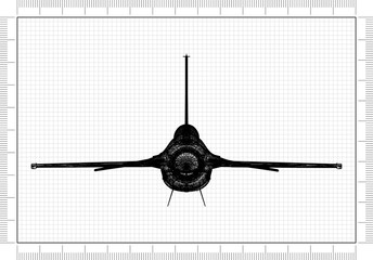Military Plane Architect Blueprint 