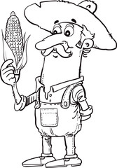 farmer holding corn in hand