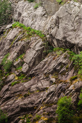 Background of stone wall texture rough rock surface