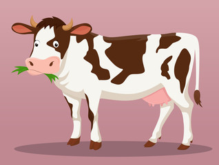 Spotted cow standing 