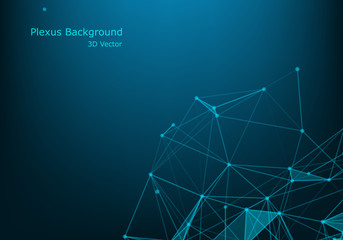 Geometric graphic background molecule and communication. Connected lines with dots. Minimalism chaotic illustration background. Concept of the science, chemistry, biology, medicine, technology.