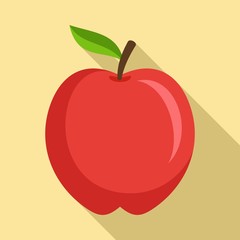 Red apple icon. Flat illustration of red apple vector icon for web design