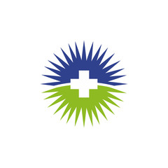 Medical and health care logo design vector template