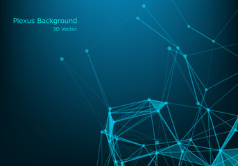 Molecules concept of neurons and nervous system. Scientific medical research. Molecular structure with particles. Science and technology background for banner or flyer. Eps 10 vector illustration