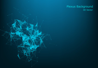 Data technology background. Big data visualization. Connecting dots and lines. Science background.