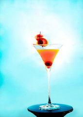 cocktails with fresh fruit , colourful coctail