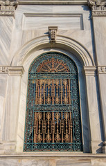 Beautiful door of Mausoleum and tomb of Sultan Mahmud II in Istanbul, Turkey. The mausoleum itself...