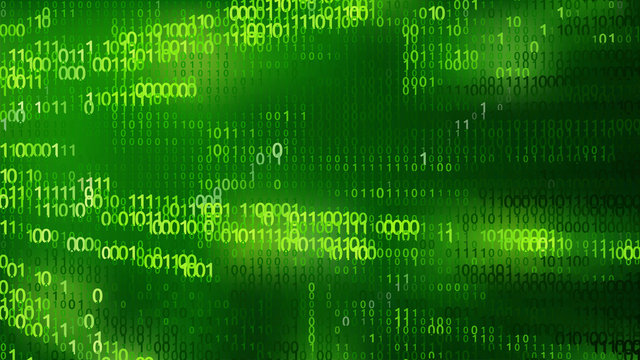 Dark Green Binary Background Vector