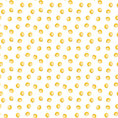 Seamless pattern with seeds. Yellow seeds on white background. Vector