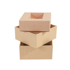 Cardboard box Stacked isolated on white background