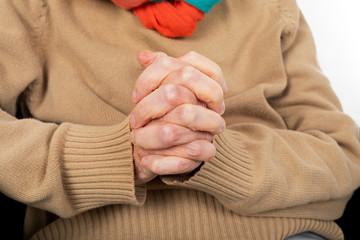  Elderly shaking hands