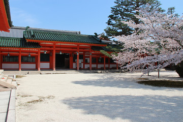 shinto shrine (heian sanctuary) in kyoto (japan)
