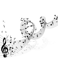 Naklejka premium Musical Notes Design