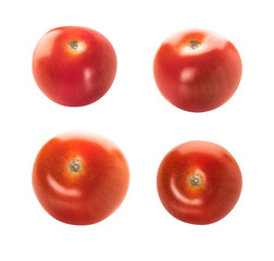 tomato slice isolated on white background
