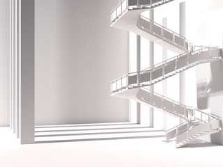 staircase in modern building