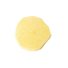Raw Potato sliced isolated on white background
