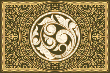 Art deco ornate vintage blank