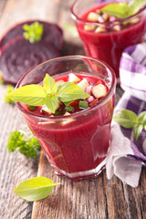 beetroot gazpacho with basil