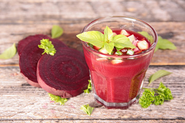 beetroot gazpacho with basil