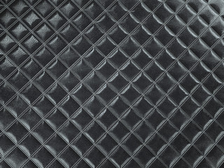 Alligator or crocodile black Leather Square stitched texture
