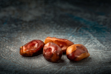 Delicious dried dates, a favorite dish of many gourmets.