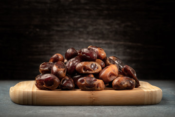 Delicious dried dates, a favorite dish of many gourmets.