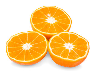 Fototapeta na wymiar Fresh orange fruit isolated on white background