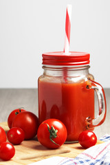Tomato juice and cherry tomatoes