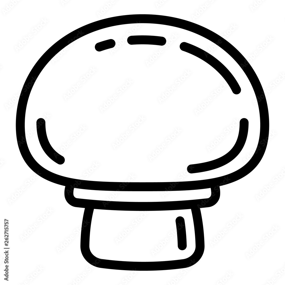 Poster champignon front view icon. outline champignon front view vector icon for web design isolated on whi