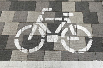 自転車, マーク, 自転車専用道路