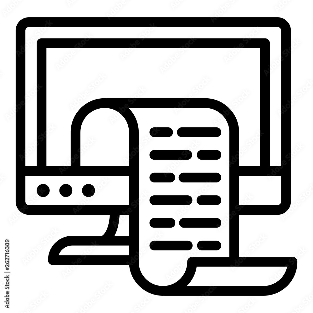 Poster print screen icon. outline print screen vector icon for web design isolated on white background
