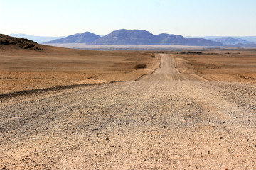 Fototapeta na wymiar Ground road through the desert