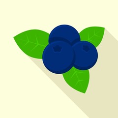 Bilberry icon. Flat illustration of bilberry vector icon for web design