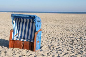 Strandkorb an der Nordsee