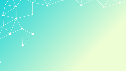 Abstractly connected points on colorful background, technology abstract background. Technology Concept, LowPoly, Polygons, Triangles, Network, Social Network, IOT, Internet