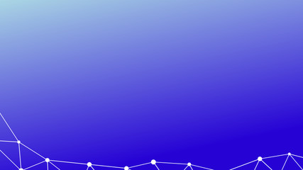 Abstrakt verbundene Punkte auf mehrfarbigem Hintergrund, technisch abstrakter Hintergrund. Technologiekonzept, LowPoly, Polygone, Dreiecke, Netzwerk, Soziales Netzwerk, IOT, Internet