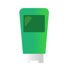 Vector blank template. Empty and clean tube with cap for cosmetic cream or body lotion. Realistic