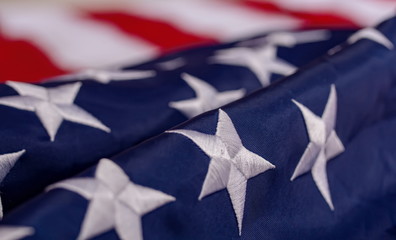 Waving American flag