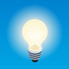 Bulb eco light icon. Isometric of bulb eco light vector icon for web design isolated on blue background