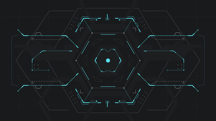 Futuristic sight for the hud interface.