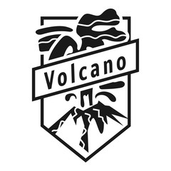 Prehistoric volcano logo. Simple illustration of prehistoric volcano vector logo for web design isolated on white background