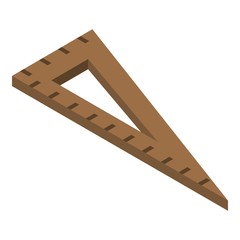 Angle ruler icon. Isometric of angle ruler vector icon for web design isolated on white background